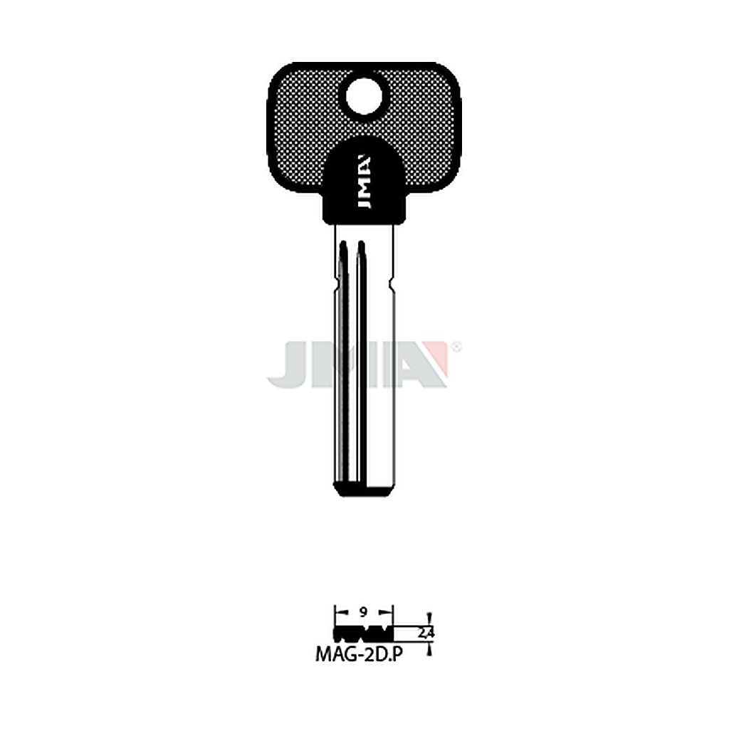 Clé spéciale tête plastique MAG-2DP