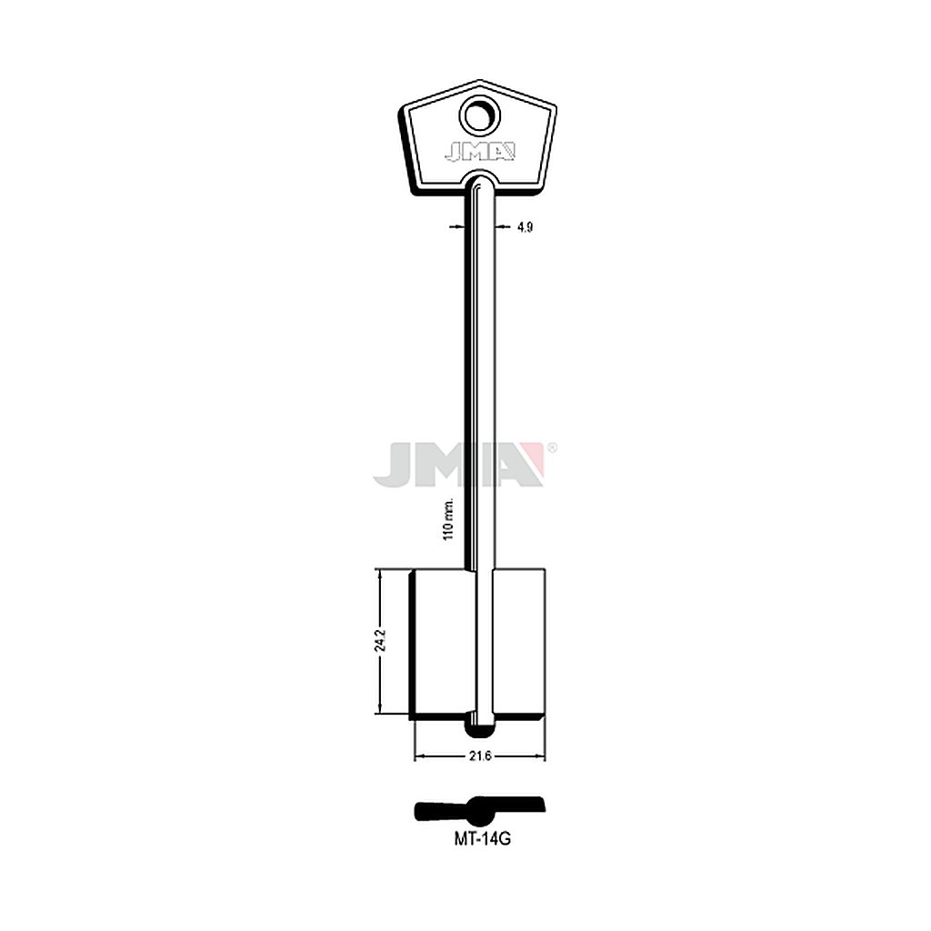 Clé dp tf l 101 a 145 mm MT-14G