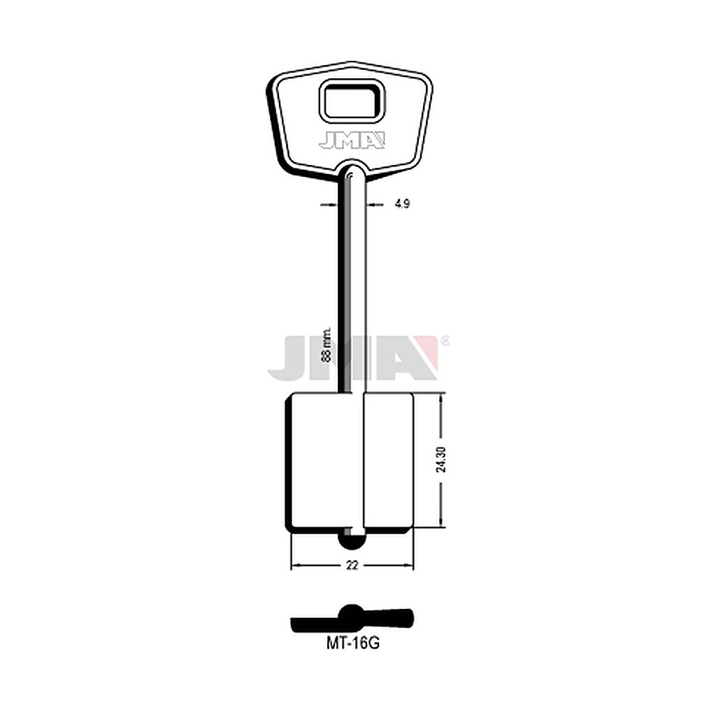 Clé dp tf l 71 a 100 mm MT-16G