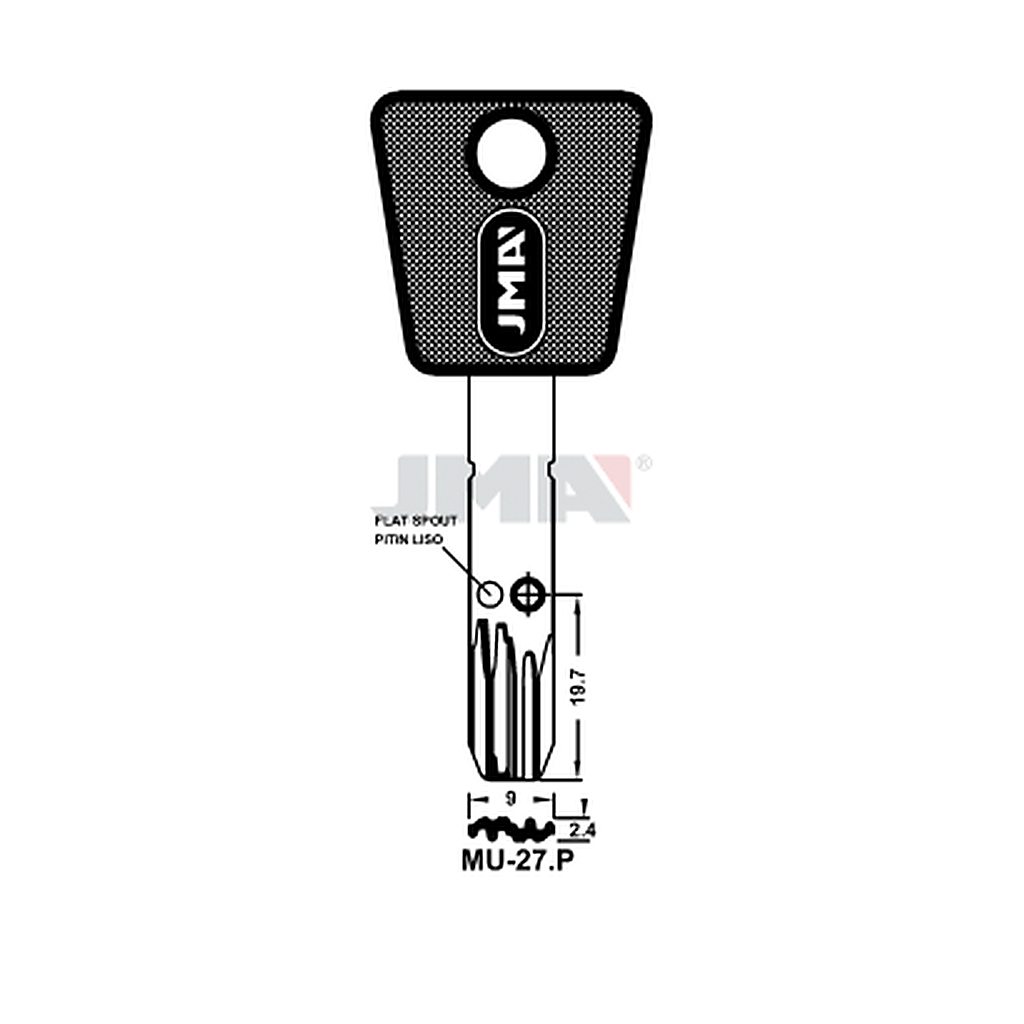 Clé spéciale tête plastique anc mtk-2s MU-27P