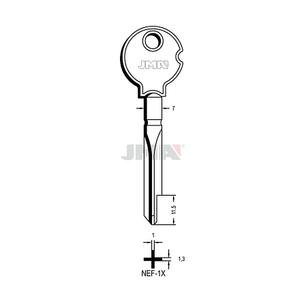 Clé cruciforme NEF-1X