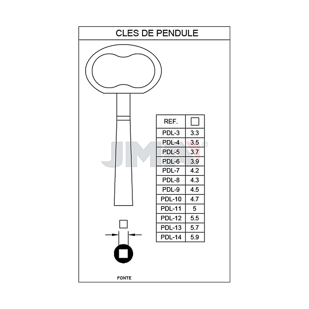 Clé diverse spéciale t2 PDL-6