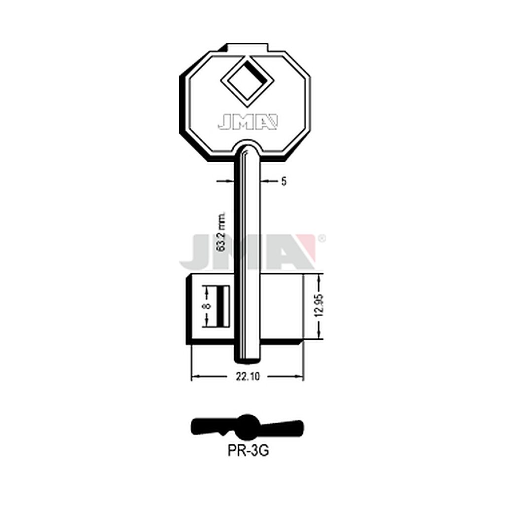 Clé dp tf l - 70 mm PR-3G