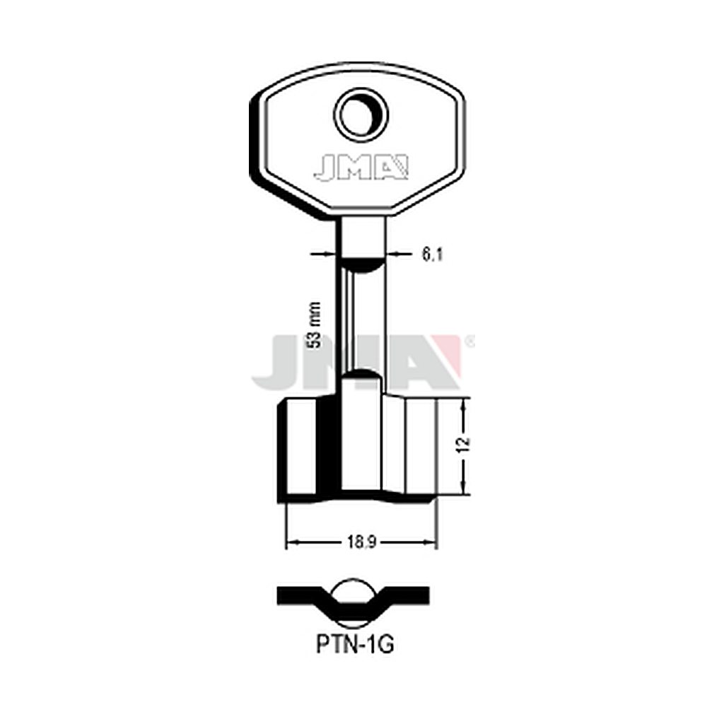 Clé dp tf l - 70 mm PTN-1G