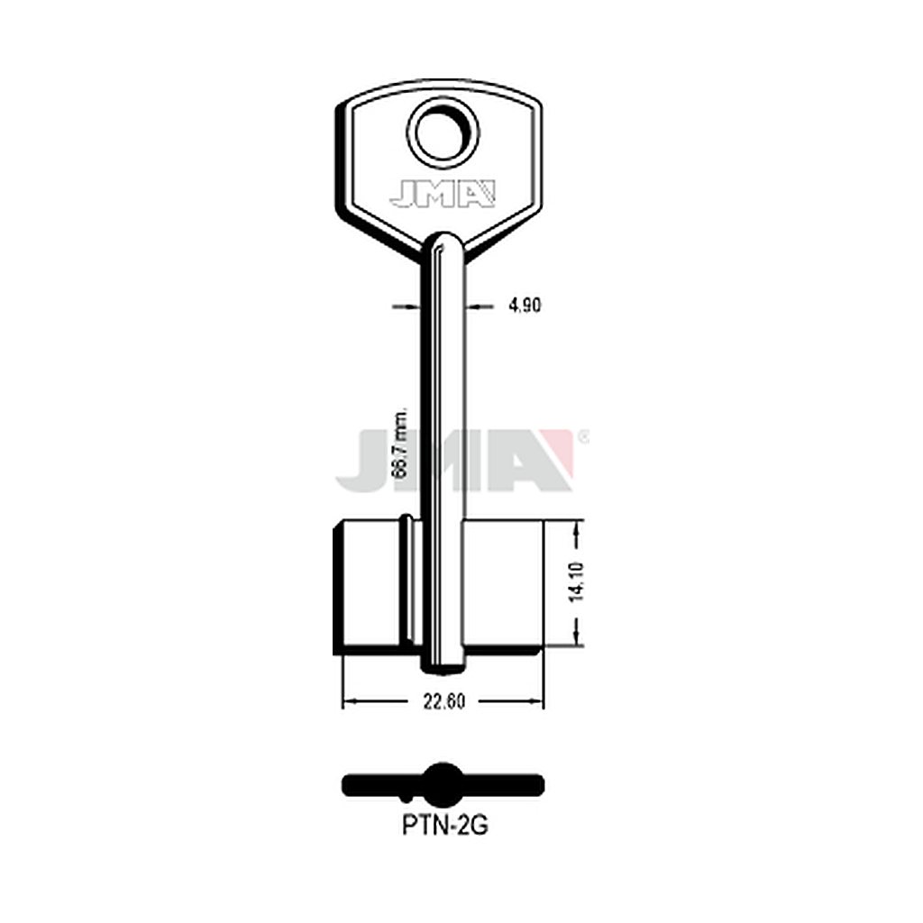 Clé dp tf l - 70 mm PTN-2G