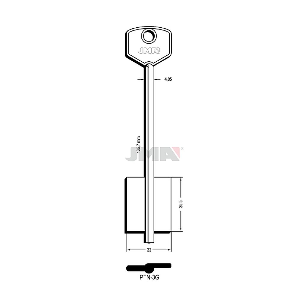 Clé dp tf l 101 a 145 mm PTN-3G