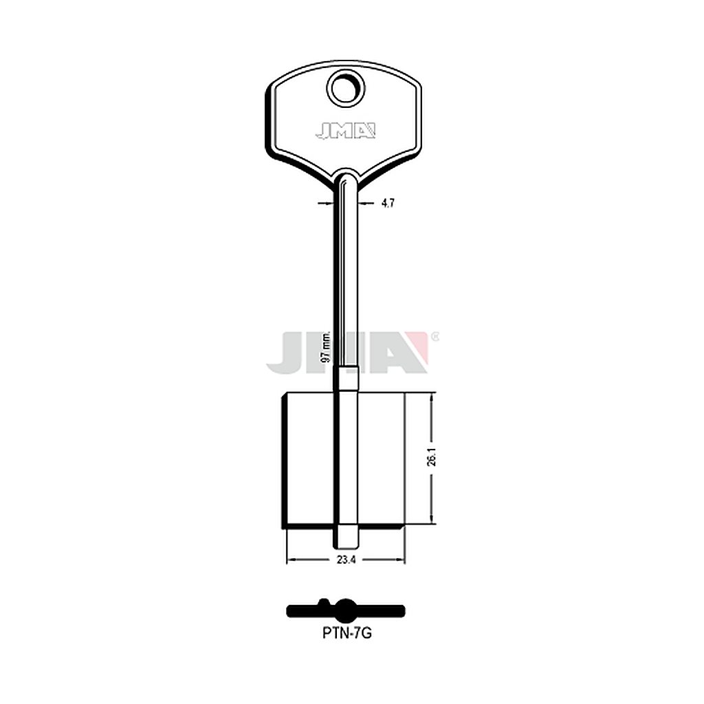 Clé dp tf l 71 a 100 mm PTN-7G