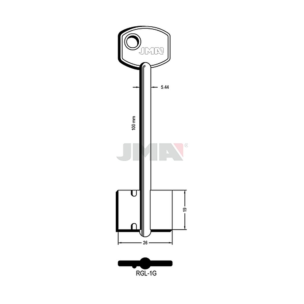 Clé dp tf l 71 a 100 mm RGL-1G