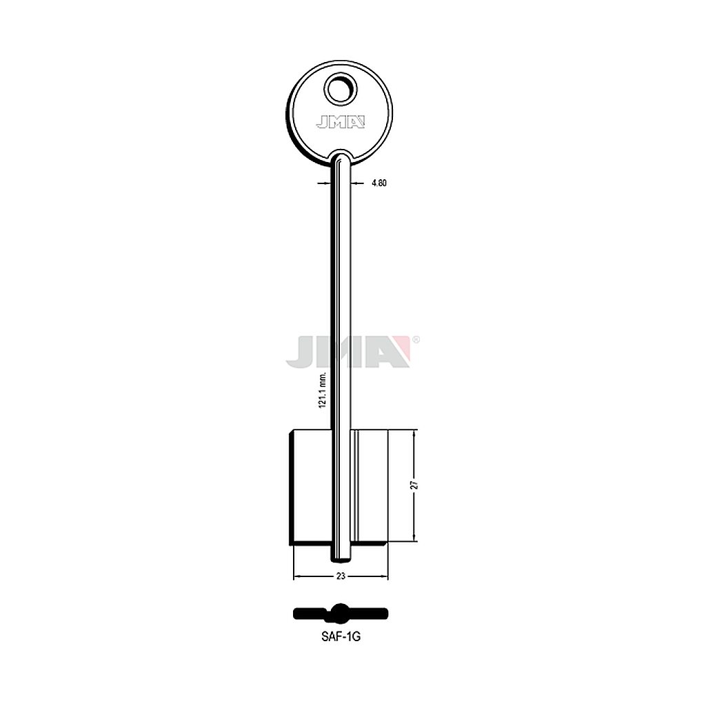 Clé dp tf l 101 a 145 mm SAF-1G