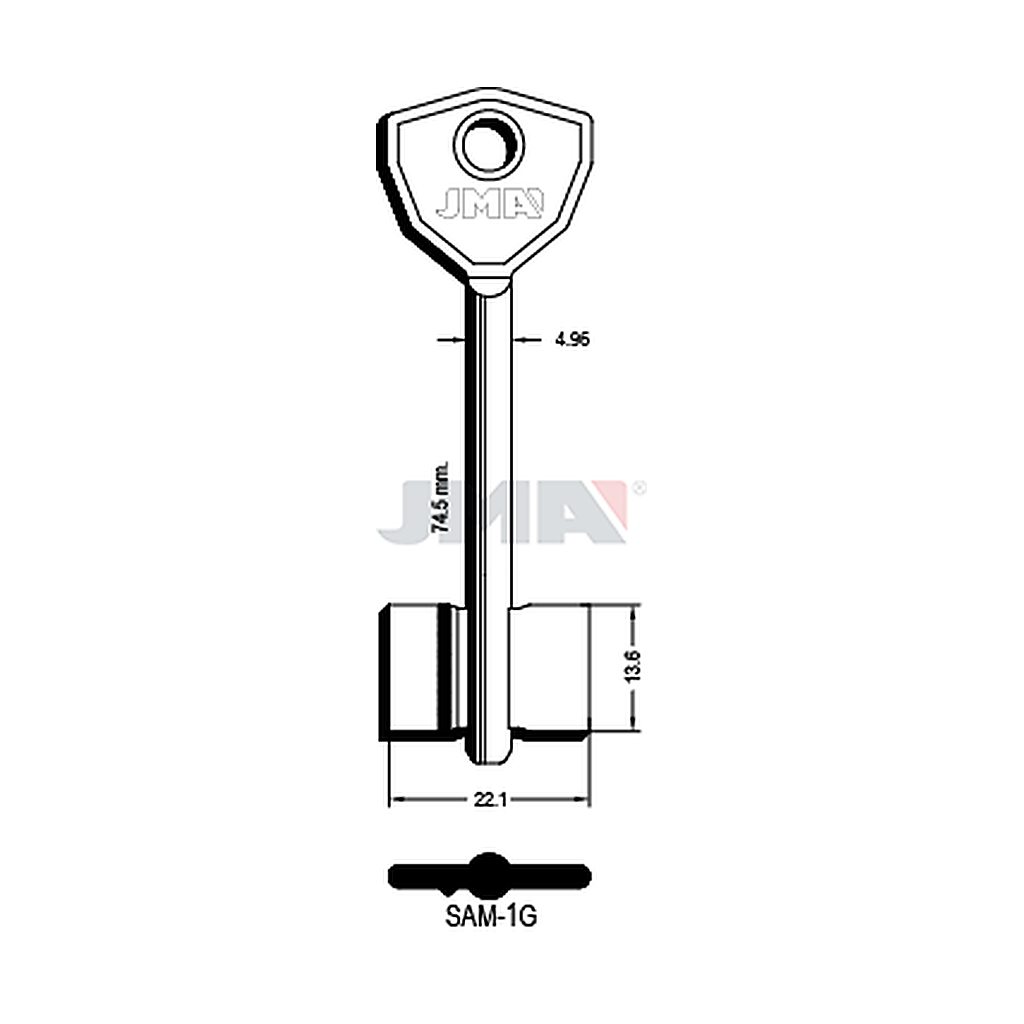 Clé dp tf l 71 a 100 mm SAM-1G