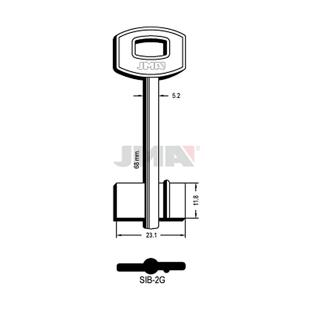 Clé dp tf l - 70 mm SIB-2G