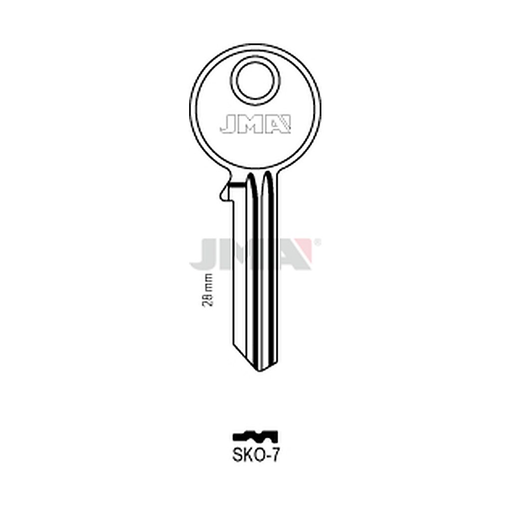 Clé plate acier SKO-7