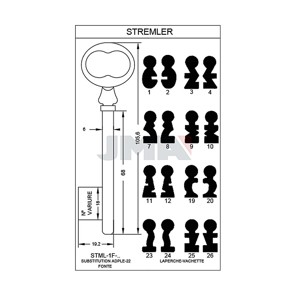 Clé à chiffre fte hors tarif STML-1F3