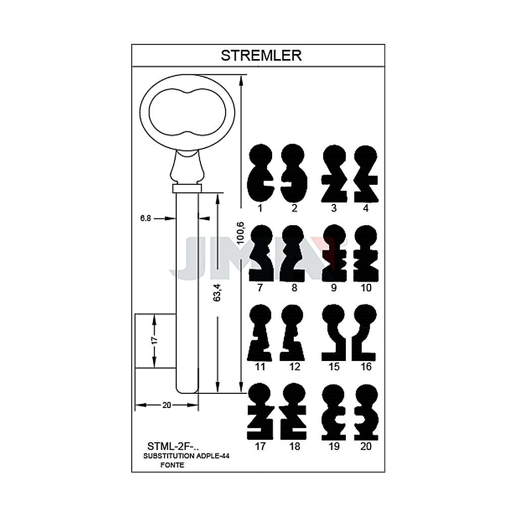 Clé à chiffre fte hors tarif STML-2F8
