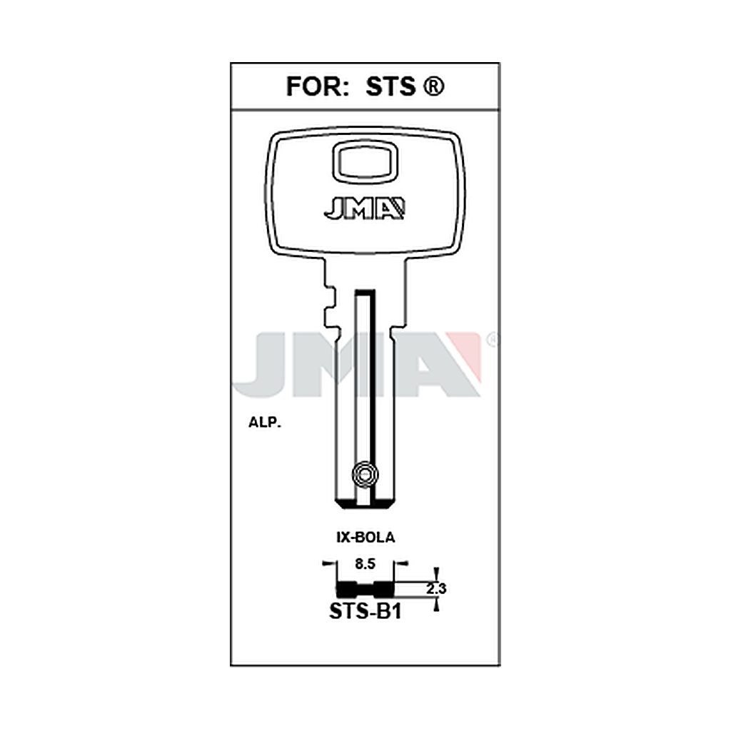 Clé spec.cyl.hors tarif STS-B1