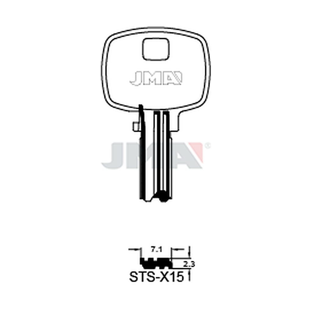 Clé spec.cyl.tête métal STS-X15