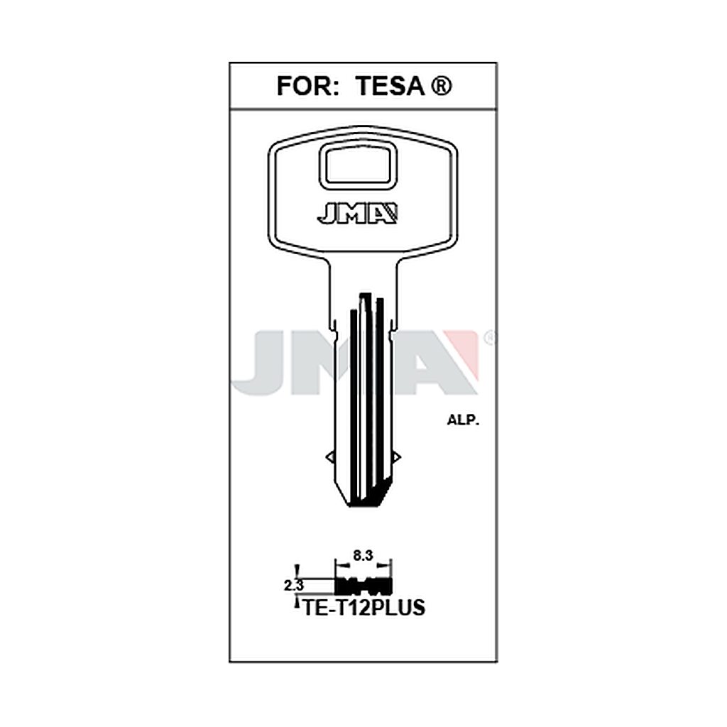 Clé spec.cyl.hors tarif TE-T12PLUS