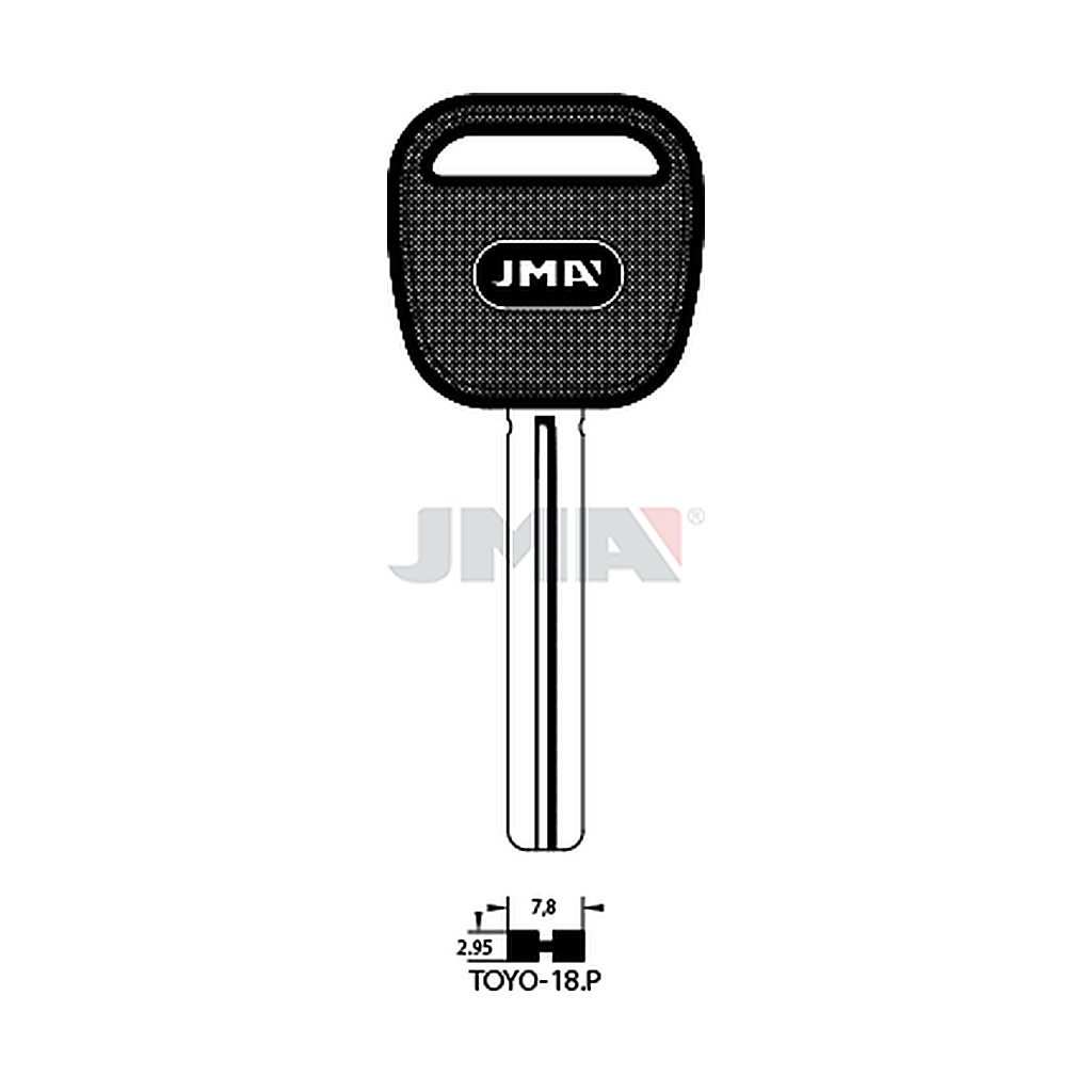 Clé spéciale tête plastique TOYO-18P