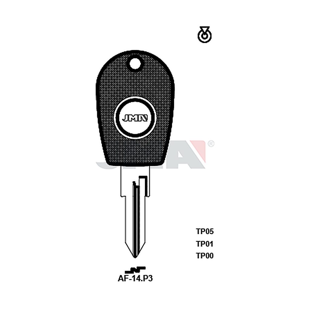 Clé t.p sans transponder TP00AF-14P3