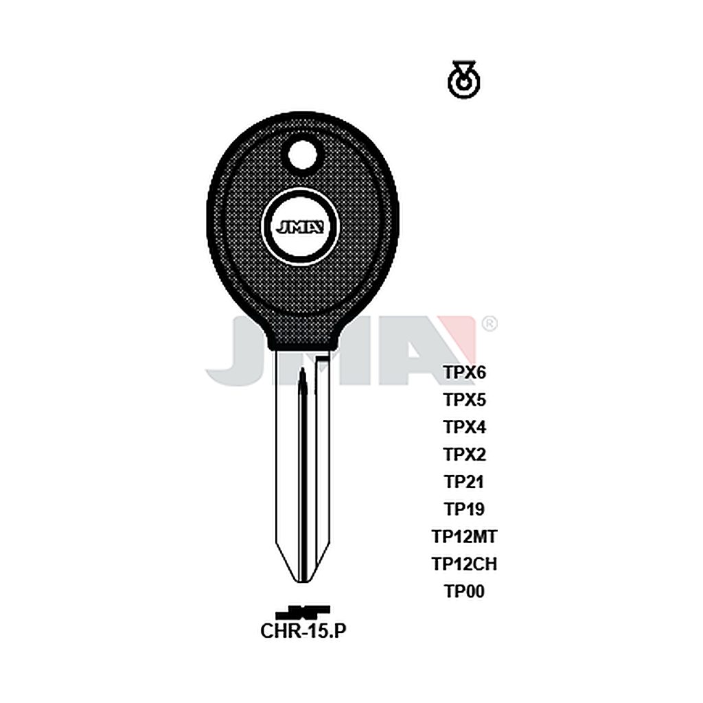 Clé t.p. sans transponder TP00CHR-15P