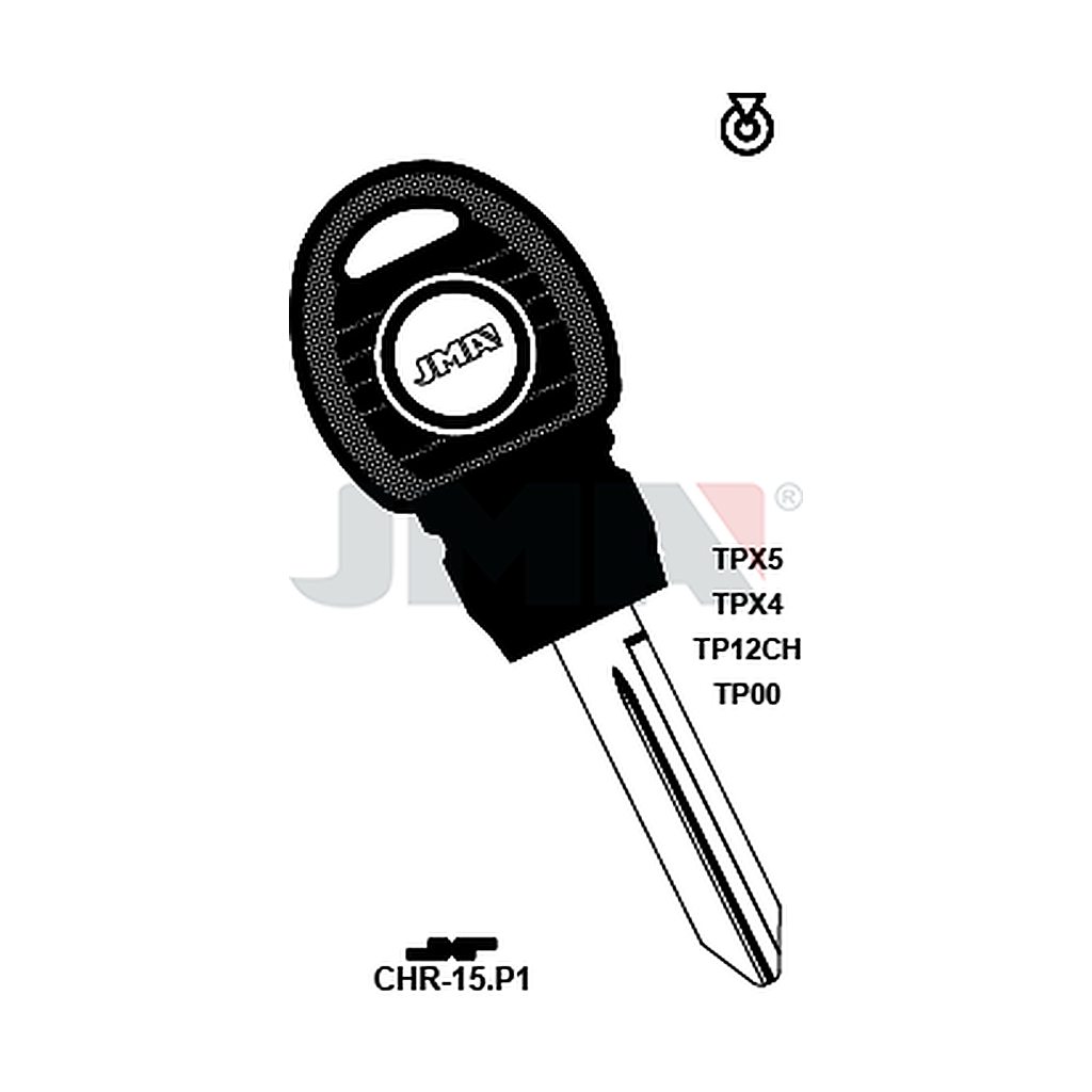 Clé t.p. sans transponder TP00CHR-15P1