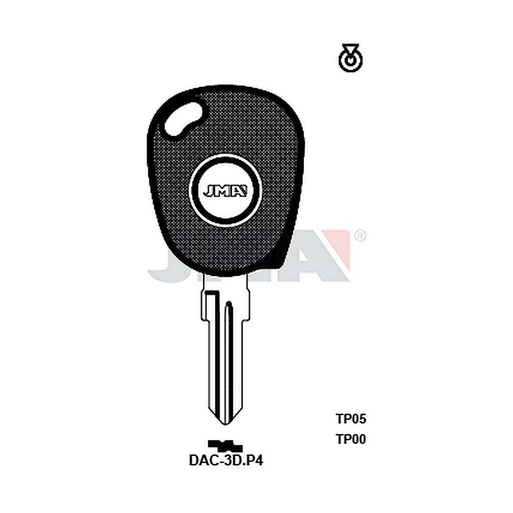 Clé t.p.sans transponder TP00DAC-3DP4