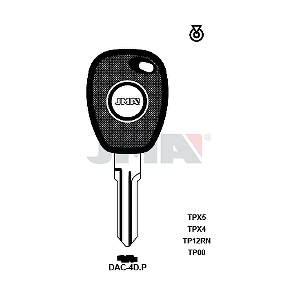 Clé t.p.sans transponder TP00DAC-4DP