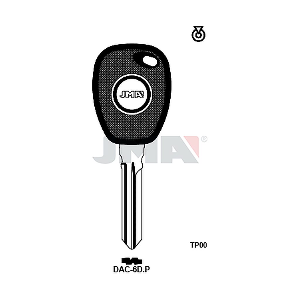 Clé t.p sans transpondeur TP00DAC-6DP