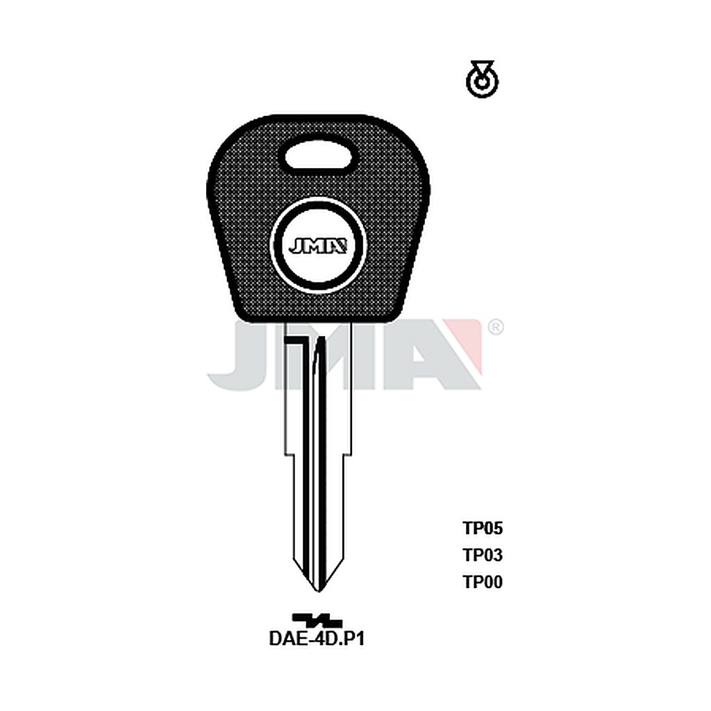 Clé t.p sans transponder TP00DAE-4DP1