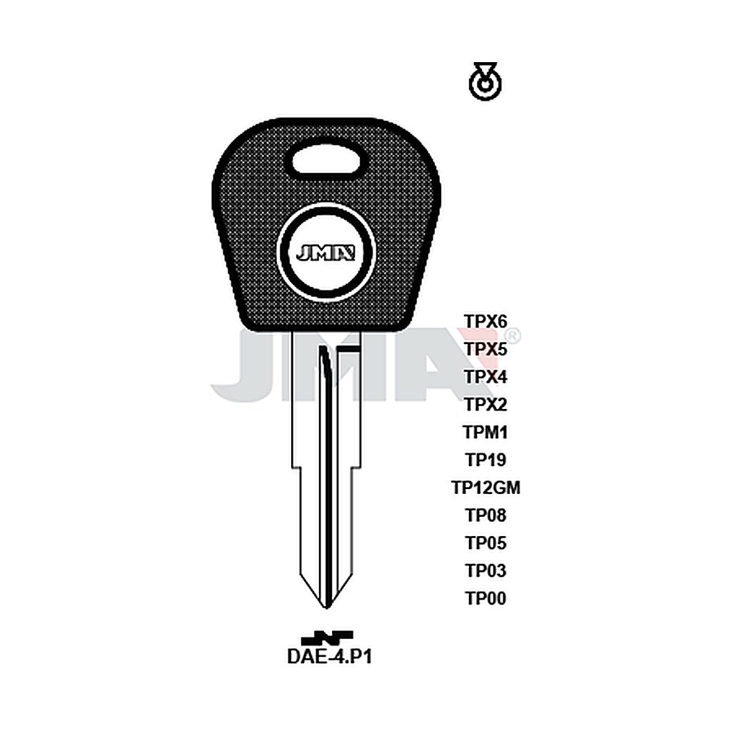 Clé t.p sans transponder TP00DAE-4P1