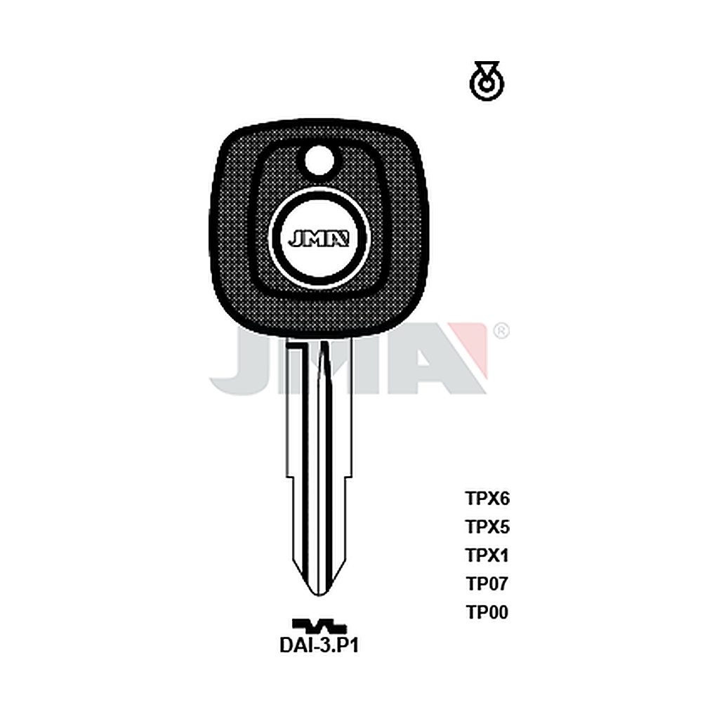 Clé t.p sans transponder TP00DAI-3P1
