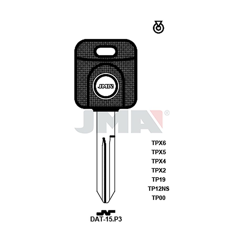 Clé t.p sans transpondeur TP00DAT-15P3