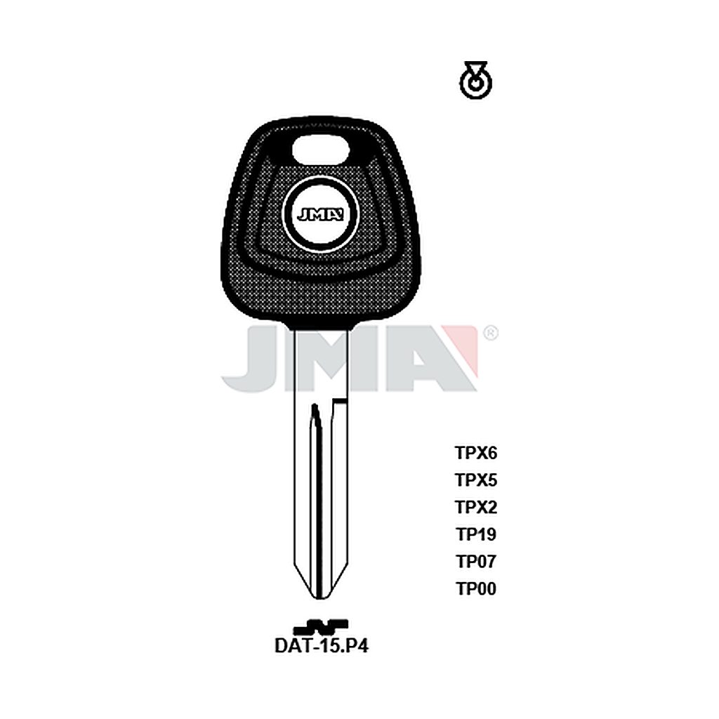 Clé t.p sans transponder TP00DAT-15P4