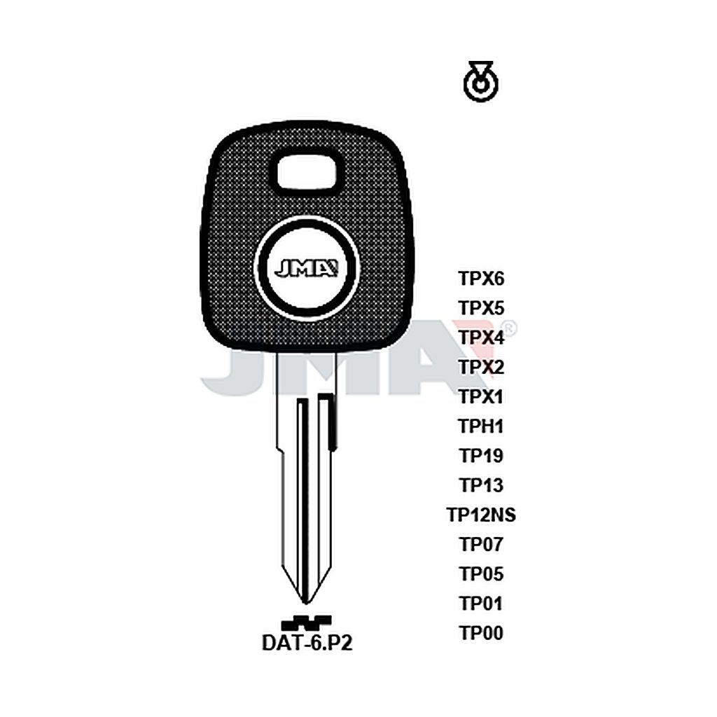 Clé t.p sans transponder TP00DAT-6P2