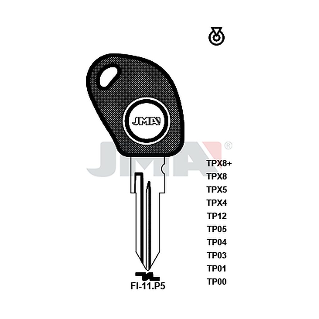 Clé t.p sans transponder TP00FI-11P5