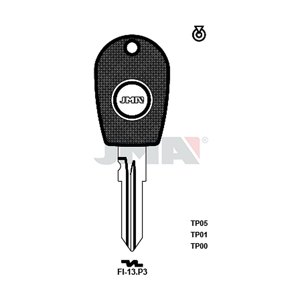 Clé t.p sans transponder TP00FI-13P3