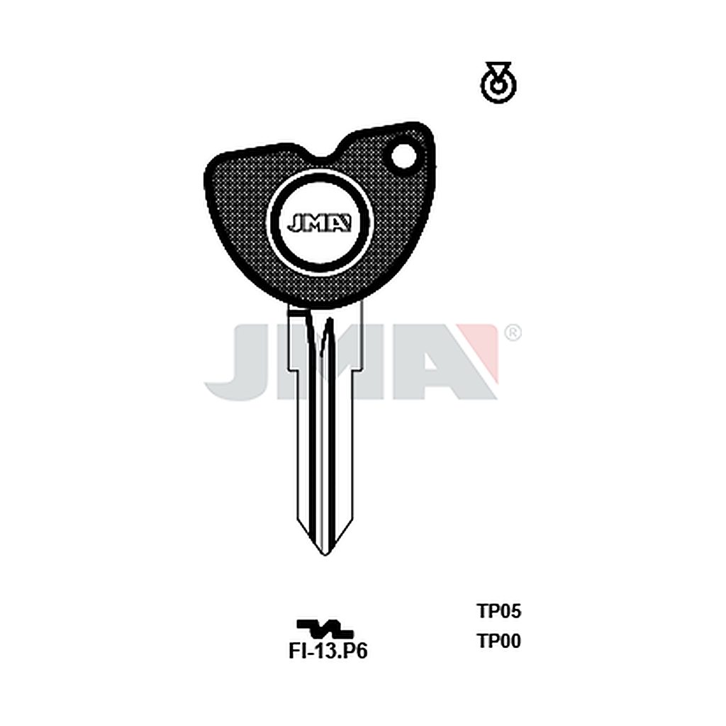 Clé t.p sans transponder TP00FI-13P6