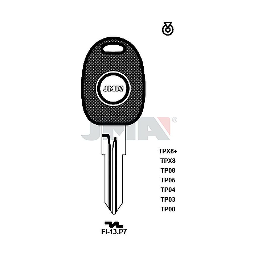 Clé t.p sans transponder TP00FI-13P7