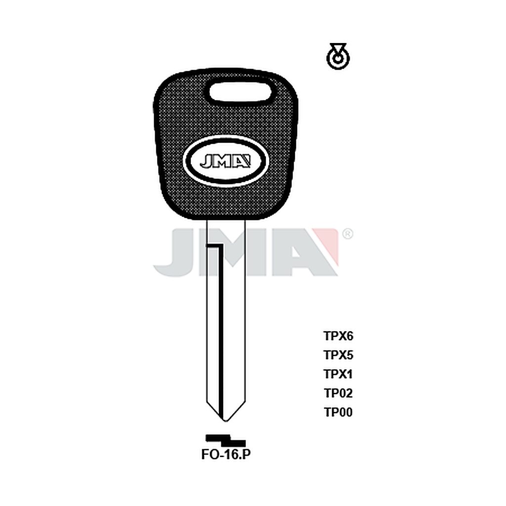 Clé t.p.sans transponder TP00FO-16P