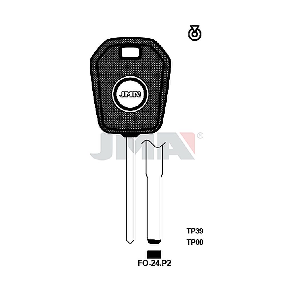 Clé t.p sans transpondeur TP00FO-24P2