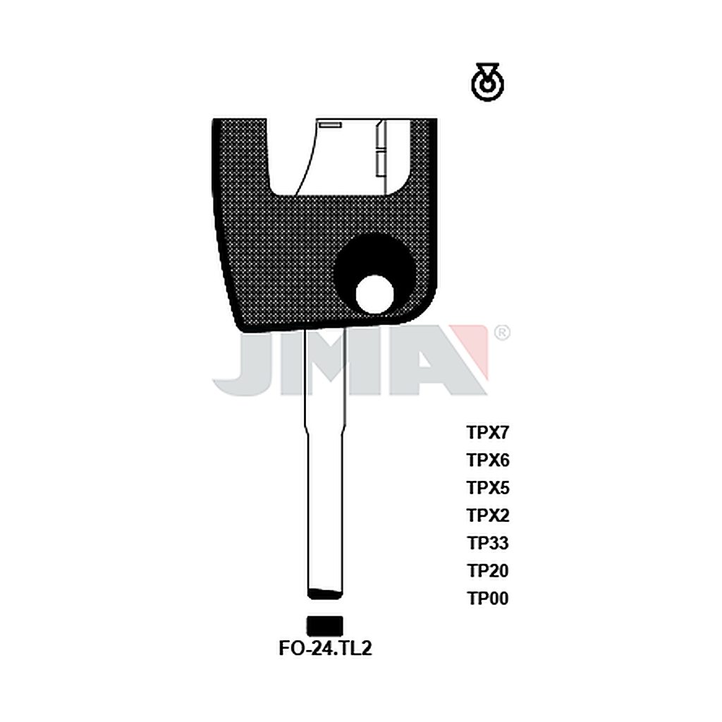 Clé t.p sans transponder TP00FO-24TL2