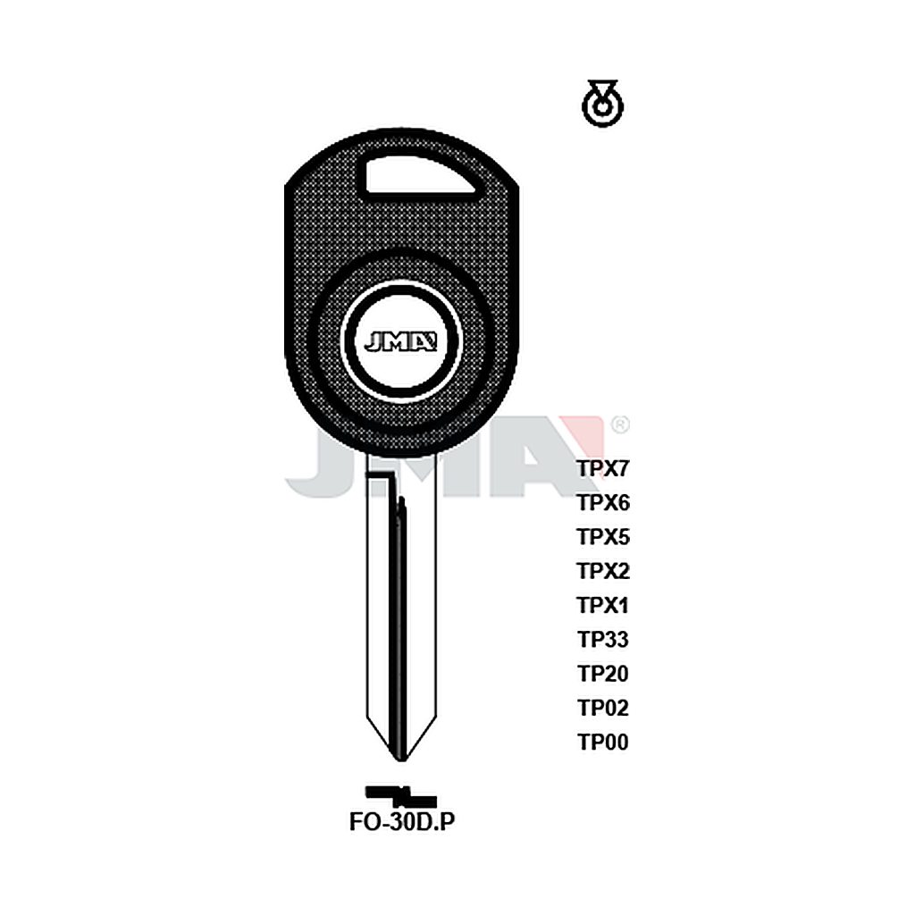 Clé t.p sans transponder TP00FO-30DP