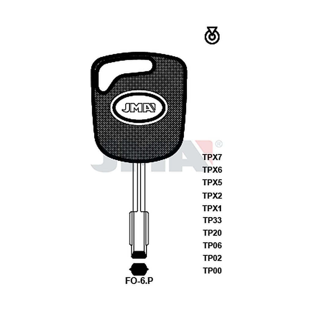 Clé t.p sans transponder TP00FO-6P