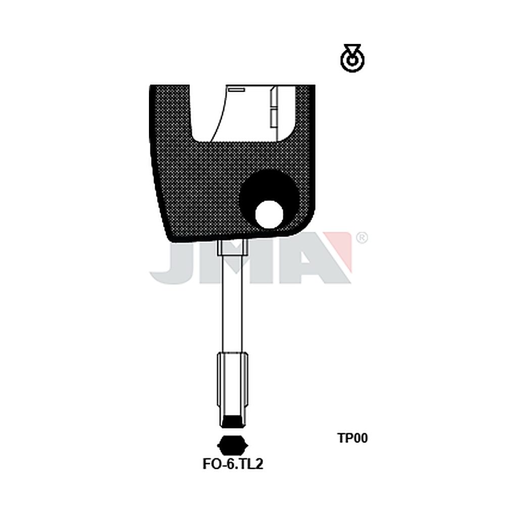 Clé t.p sans transponder TP00FO-6TL2