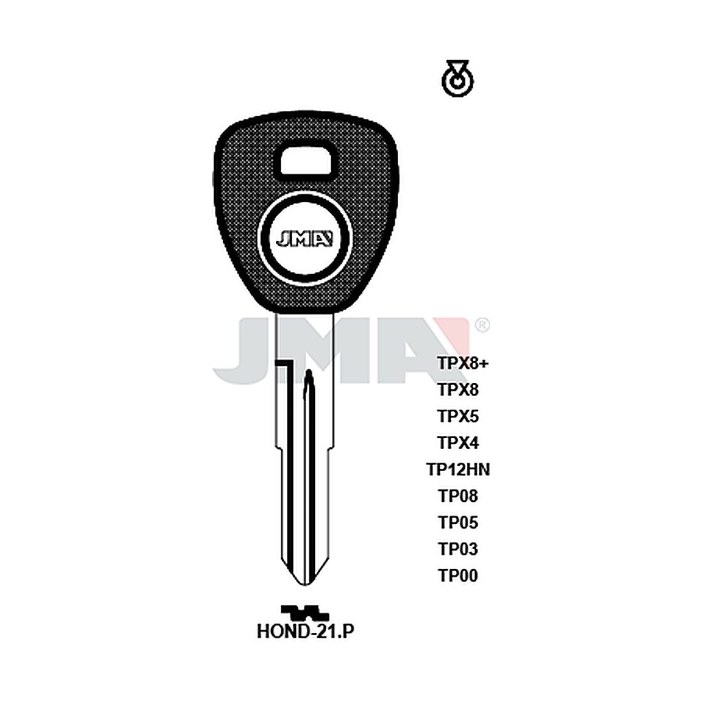 Clé t.p sans transponder TP00HOND-21P