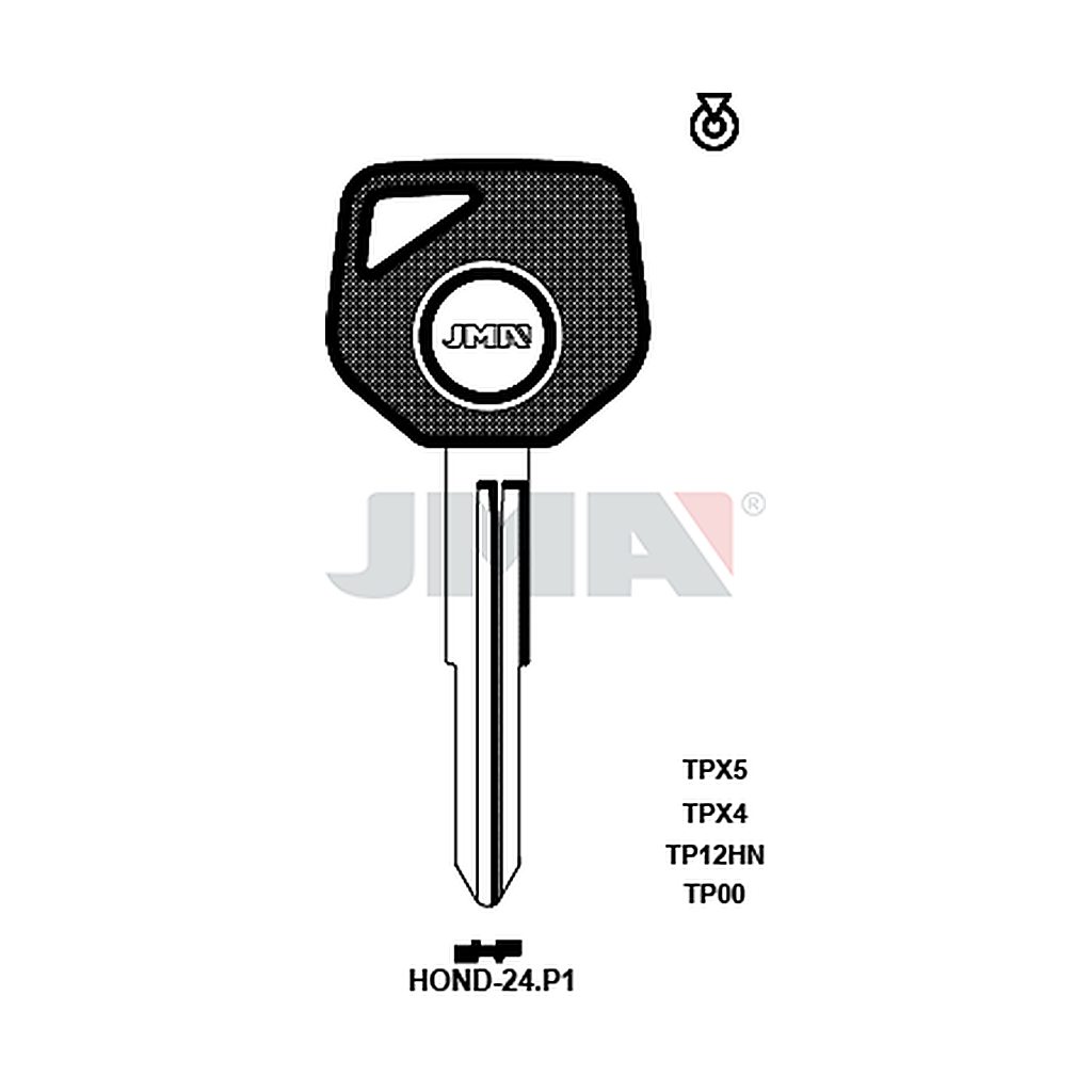Clé t.p sans transponder TP00HOND-24P1