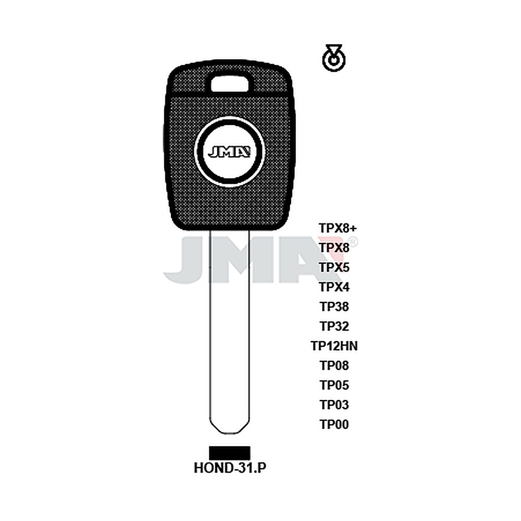 Clé t.p sans transponder TP00HOND-31P