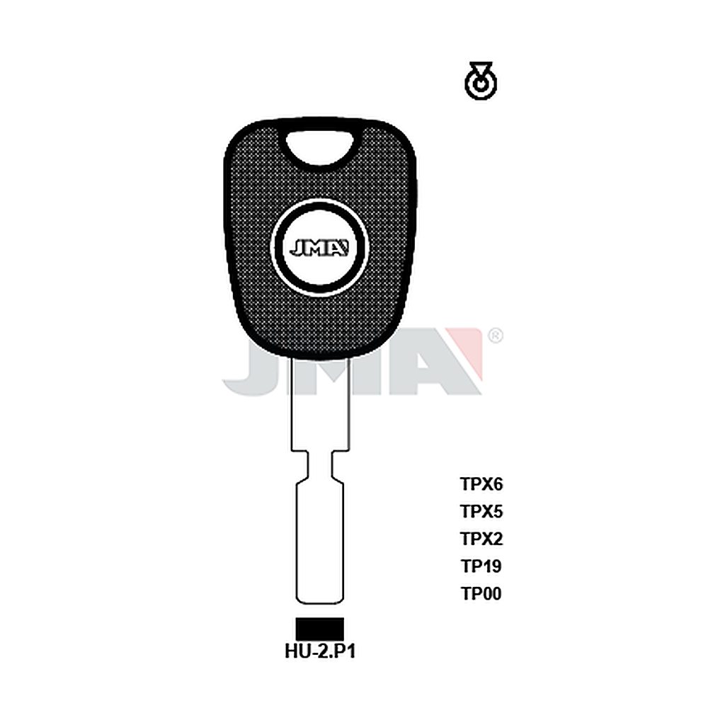 Clé t.p sans transponder TP00HU-2P1