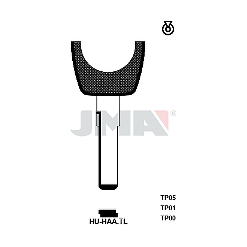 Clé t.p sans transponder TP00HU-HAATL