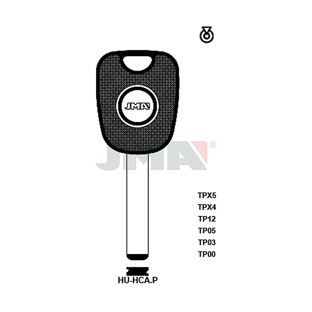 Clé t.p sans transponder TP00HU-HCAP